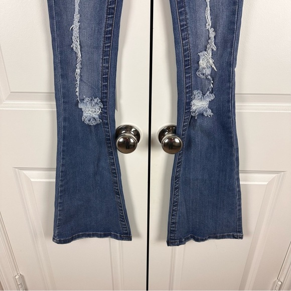 I.AM.GIA Low Rise Distressed Flared Jeans - Picture 4 of 8